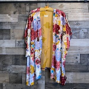 World Market floral printed velour wrap. One Size